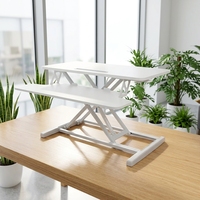 Rehausseur de bureau réglable AUKI, convertisseur de poste de travail debout, élévateur ergonomique, rehausseur de table de bureau, acier durable, gain de place.