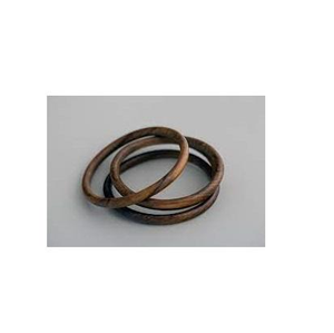Minimalist Thin Profile Wood Bangle with Textured <b>Metal</b> Inlay Rim - Traditional Ethnic Handcrafted Wooden <b>Bracelet</b> - Wholesale - Product Image 5