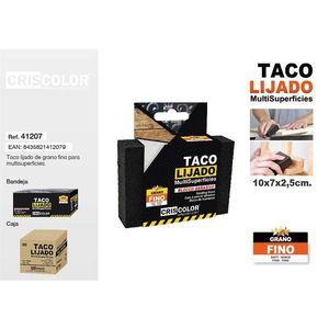 Criscolor Taco Lijado 10x7x2,5cm Grana Fine Multiuso - Product Image 1