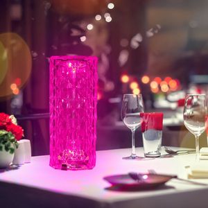Lampada da Tavolo Dimmerabile a Forma di Rosa con Cristalli e Diamanti, Controllo Remoto e Touch, Luce Notturna - Product Image 4