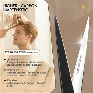 Professional Barber Hair Trimming Shears Stainless Steel Scissors Smooth Silent Precision Cutting Comb Hair Salon Supplies - Product Image 5