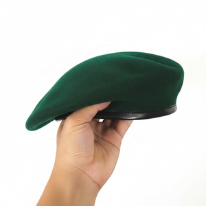 Pure Wool Formal Dress <b>Beret</b> Classic Felt French Hat Unisex Custom Embroidered Premium Headwear - Product Image 4