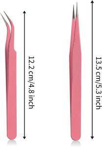 Wholesale Price Custom Logo J2 Japanese Stainless Steel Anti-Static Durable Eyelash Tweezers Beauty Tool Fiber Tip for Eyelash - Product Image 2