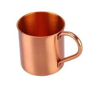 Mug à boisson artisanal en cuivre avec finition texturée, tasse à boisson en métal pour cocktails glacés, jus frais, smoothies et plus encore - Product Image 2