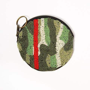 Monedero de Tela Suave con Bordado a Mano con Cuentas, Diseño Personalizado, Estilo Clásico, Patrón de Colores Mixtos, Uso Diario MD - Product Image 2