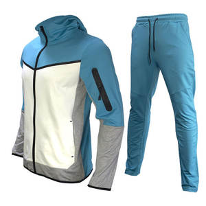 Ensembles de survêtements deux pièces pour hommes, vente en gros, pour l'entraînement et la gym, personnalisables, imprimés, avec sweats à capuche zippés - Product Image 6