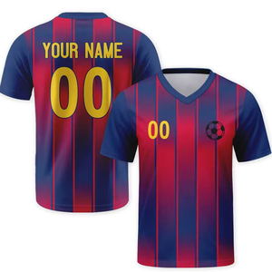 Maillot de football par sublimation thermique, coupe athlétique confortable pour impression personnalisée du nom et du numéro de l'équipe - Product Image 1