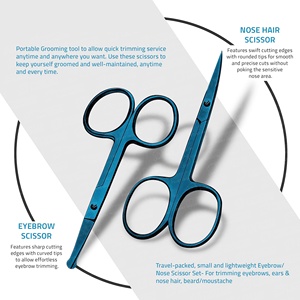 Ciseaux de toilettage professionnels pour les soins personnels Épilation du visage et nez Ciseaux de coupe des sourcils Pointe pointue - Product Image 3