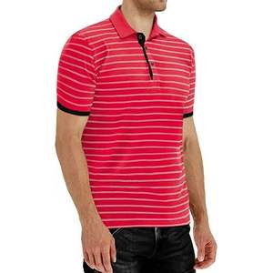 Camisas Polo a Rayas para Hombre, Diseño Casual y Ajustado, 50% Algodón/50% Poliéster, 220 GSM, con Logotipo Personalizado de Marca, Venta al Por Mayor OEM - Product Image 6