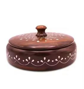 กล่องไม้ใส่โรตีแบบคลาสสิก พร้อมฝาปิด สำหรับวางบนโต๊ะอาหาร - Product Image 6