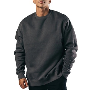Sweat-shirt d'hiver pour homme, col à capuche vintage, demi-zip, velours, surdimensionné, fermeture éclair sur le devant, 100% coton, doux, gris foncé - Product Image 1