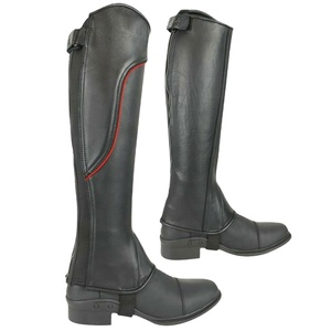 Bottes d'équitation hautes en cuir véritable pour femmes, avec fermeture éclair, pour l'équitation anglaise, western, cowboy et motard - Product Image 6