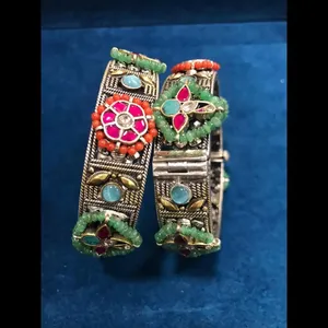 Brazalete Tradicional Simple de Plata de Ley 925 con Circonita, Diseños Elegantes, Accesorios de Boda para Mujer de la India - Product Image 3