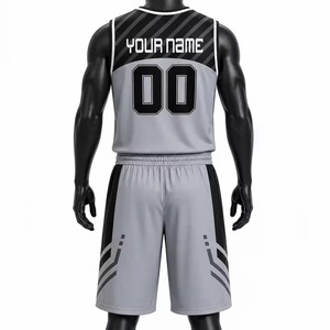 Uniforme de basket-ball personnalisé sans manches de haute qualité, imprimé, 100% polyester, respirant et anti-transpiration, unisexe - Product Image 5