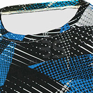 Chemise de compression sportive pour homme, coupe slim, tissu extensible, design sans couture, séchage rapide et respirante pour un confort tout au long de la journée - Product Image 4