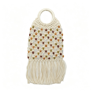 Customized festival handbag, resort purse, summer beach party bag, ethnic‑style casual tote, vacation statement handbag - Product Image 1