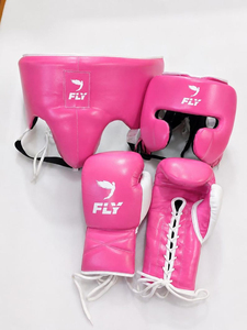 Fly Boxing Set Made Of Real Cowhide Leather <b>Green</b> Color Premium Quality Customized Logo Hook & Loop <b>Lace</b>-Up Non Slip Muay Thai - Product Image 3