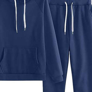 New Arrival High Quality Eco-Friendly Hooded Trouser Men <b>Set</b> 2 Piece Pullover Tracksuit 100% Cotton Waterproof Breathable Quick - Product Image 3