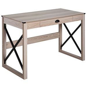 Scrivania dal Design Rustico e Semplice, Postazione di Lavoro Ecologica per Ufficio Domestico con Cassetto, Convertibile e Mobile - Product Image 1