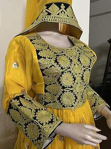 Vestido Maxi Tradicional Kuchi Pathani, Vestido Balochi, Vestidos Bordados Afganos Tradicionales para Mujer, Vestido Largo Afgano - Product Image 3