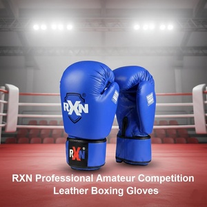 Guantes de Boxeo Profesionales de Cuero de Primera Calidad para Competencia RXN World Champ - Product Image 2