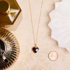 Pendentif en grenat naturel en forme de cœur, argent 925, style vintage, bijoux de fiançailles - Product Image 6