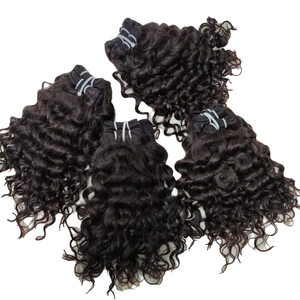 Cheveux humains vierges Remy de qualité supérieure, provenant directement d'usine indienne, pour tissage machine double trame, pointes pleines, style lisse soyeux ou ondulé, couleur teinte - Product Image 4