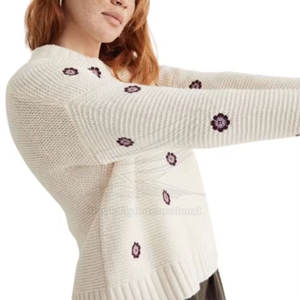 Pull en tricot pour femme, style moderne et tendance, 100% coton/laine, fabriqué au Pakistan - Product Image 2