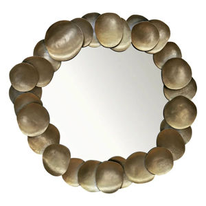Miroir mural rond en fer et laiton antique, artisanal, décoratif pour la décoration moderne de la maison, salon, entrée, miroir d'appoint - Product Image 1