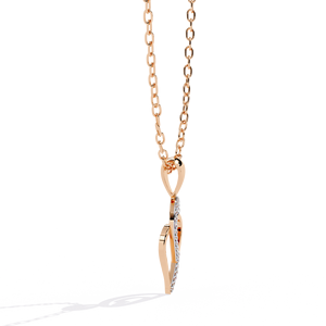 Collar con Colgante Solitario de Diamante de Laboratorio con Corte Redondo en Oro Sólido de 14K Clásico para Mujer, Regalo para Fiestas - Product Image 4