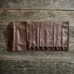 Premium Leather Knife Roll Chef Knife Storage Bag Professional Culinary Gear Organizer <b>Case</b> Kitchen Smell Proof Protection - Product Image 4