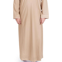 Prix de gros avec la meilleure qualité : Thobe musulman pour hommes, vêtement d'extérieur, en vente en ligne, matière unie