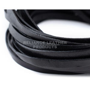 Cordon en cuir plat artisanal de 5 mm, en cuir véritable fait main, pour la création de bijoux, artisanat du cuir, bracelet, collier. - Product Image 4