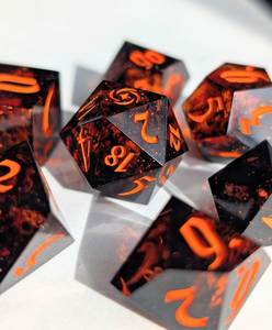 Customized High-quality D&D Multi-cut Resin <b>Dice</b> <b>Set</b> Including 7 Sharp-edged Fantasy <b>Dice</b> That Are As Dazzling As Precious Stone - Product Image 2