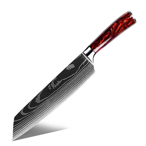 Cuchillo de Chef de Acero de Damasco Forjado a Mano, Estilo Japonés, Mango de Resina, Ambidiestro, Extra Afilado, Multiusos, Hoja de 8-9.9 Pulgadas, LEGACY - Product Image 1