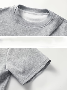 Camiseta informal de hip hop para hombre, talla grande, 260g, 100% algodón, cuello redondo, fabricada en Bangladesh. - Product Image 6