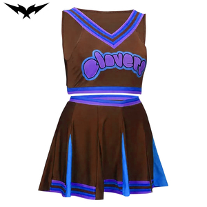 Ensemble de costumes de pom-pom girl pour femmes adultes Bigetron Sports - Spandex/Polyester, impression par transfert thermique, décorations en strass - Product Image 3
