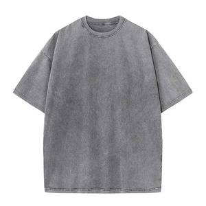 Camiseta de Manga Corta para Hombre, Corte Regular, Color Gris Oscuro Lavado, Cuello Redondo, Estilo Urbano, Estampado de Letras, 100% Algodón, Secado Rápido, 220g - Product Image 4