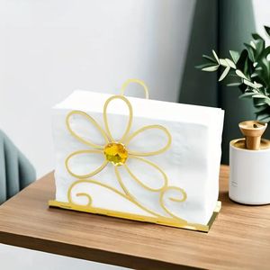 Premium Stainless Steel <b>Tissue</b> <b>Holder</b> Durable Decorative Napkin Dispenser Modern Tabletop Organizer Home <b>Kitchen</b> Bathroom Use - Product Image 3