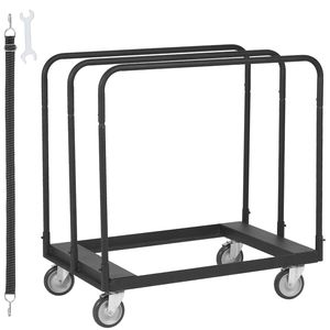 รถเข็นแผ่นยิปซัมแบบ Heavy Duty รับน้ำหนักได้ 1500 ปอนด์ ขนาดพื้นที่วางแผ่น 36.02 นิ้ว x 24.02 นิ้ว พร้อมล้อหมุน 5 นิ้ว สำหรับเคลื่อนย้าย รองรับ OEM - Product Image 1