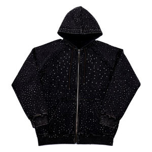Survêtements de haute qualité 100% coton, sweat à capuche zippé et pantalon de jogging, coupe-vent, respirant, séchage rapide, écologique, grandes tailles 360 - Product Image 2