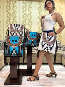 Real Handmade Saddled <b>Blanket</b> Handbag Tooled Leather Strap High Quality Aztec Side Bags Vintage Colorful Hand Carved Bag - Product Image 4