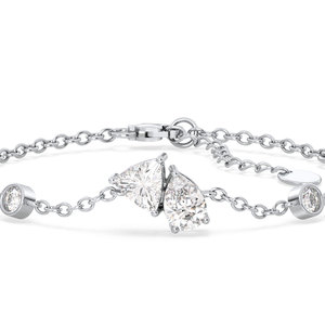 Bracelet à maillons REYES, nouveau design, couleur D, moissanite VVS, argent sterling 925, certifié GRA, bijoux chaîne, cadeau d'anniversaire pour elle - Product Image 4