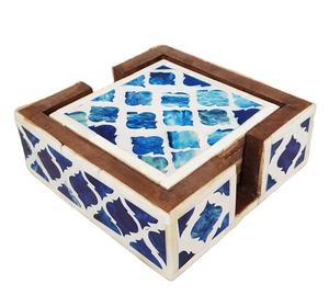 Eco-Friendly Custom HD Printed Natural <b>Wood</b> <b>Slices</b> Bone Resin Minimalist Round Coasters Mats Pads Sheeri Handicrafts Stocked - Product Image 1