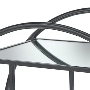 Premium Metal Serving Cart <b>with</b> Ceramic Shelves <b>Wheels</b> Eco-Friendly Luxury Design Durable Furniture for Beverage Service Shape - Product Image 2