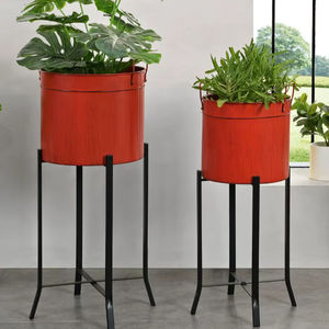 Jardinière en fer résistante aux intempéries pour aménagement paysager côtier, pot de fleurs en métal résistant à la rouille, marque privée - Product Image 1