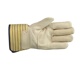 Gants de travail en cuir Vantrex, longueur poignet, manchette élastique, style uni, pour usage extérieur en hiver - Product Image 3
