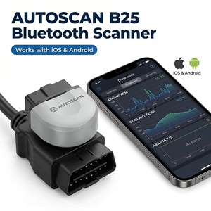 AUTOSCAN B25 บลูทูธ <span class=keywords><strong>OBD2</strong></span> เครื่องสแกน ELM327 เครื่องมือวินิจฉัยรถยนต์เครื่องยนต์ ABS ถุงลมนิรภัยตรวจสอบระบบเต็มรู<span class=keywords><strong>ป</strong></span>แบบสำหรับไอโอเอส <span class=keywords><strong>แอ</strong></span>นดรอยด์สีเทา - Product Image 1