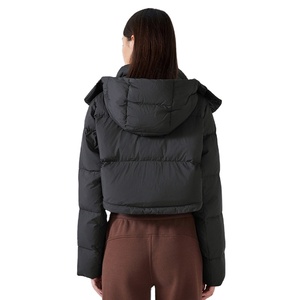 Veste d'aviateur courte d'automne pour femme JAC22 M16160F, en cuir imperméable, à col montant, à fermeture éclair, en coton fin, avec grande poche - Product Image 6
