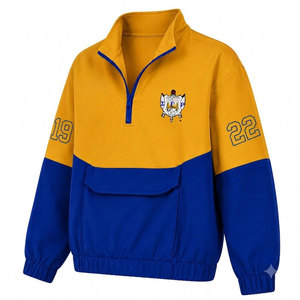 Sweat-shirt à demi-zip pour femme Sigma Gamma Rho SGR Sorority, bleu et doré, avec poches, coupe classique - Product Image 5